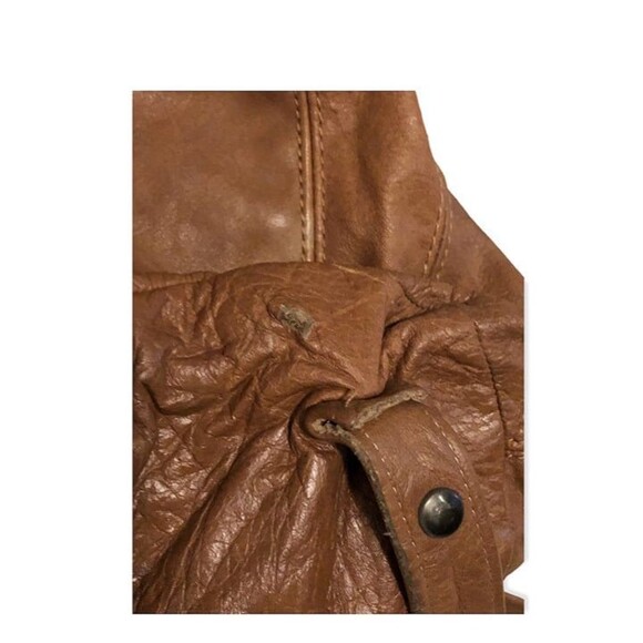 Vintage 1980's Vera Pelle Brown Leather Backpack - Picture 7 of 8